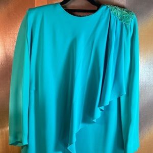 Size 8 formal mother of the bride dress. Blue. “Ursula” tag Pic is true color B2